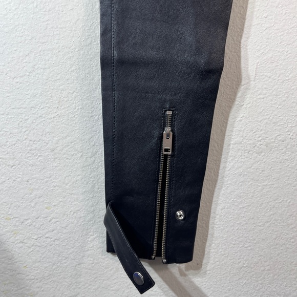 NWT $998 Diesel 'L-Elide' Leather Pants w/ Zipper-Detail in Black Sz 28 - Picture 10 of 11